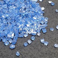 Окатанная стеклянная крошка (100 гр) "Голубой"